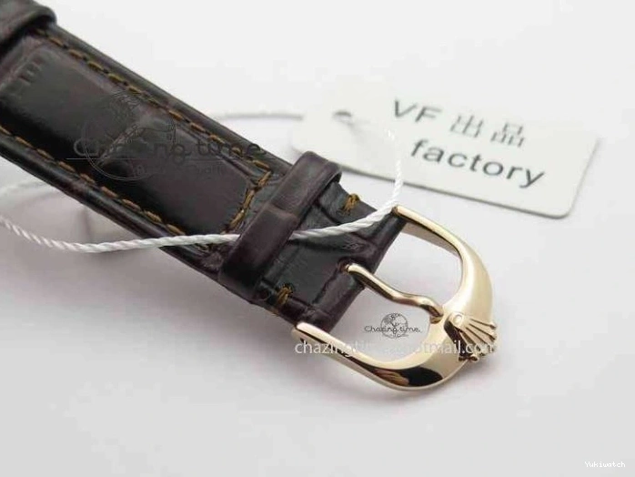 Dial White Stick Brown Best Leather A3165 Strap VF Date Cellini Edition Markers On RG 0910